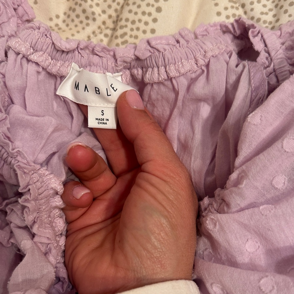 MARBLE Lilac Ruffle dress - Picture 4 of 6